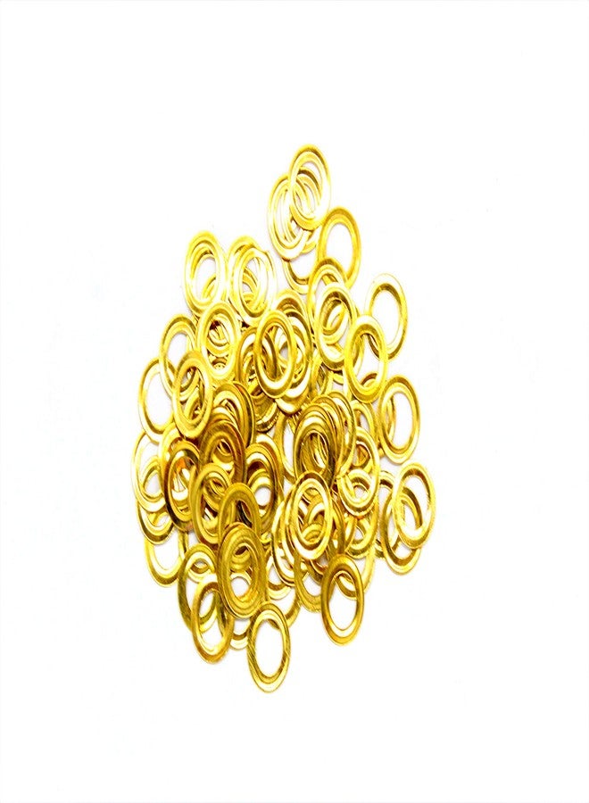 Nimida Multipurpose Eyelet Grommet with Brass Washer, Outer Diameter - 7 mm, Inner 3 mm, Outer Height - 5 mm and Inner - 4 mm | 100 Pieces (Golden) - Image 3